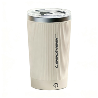 카토 2026년형 전자동 전동 텀블러 자동 회전 머그컵 USB 충전식 분리형 세척 사무실 커피 두유 믹싱컵, 1개, 베이지