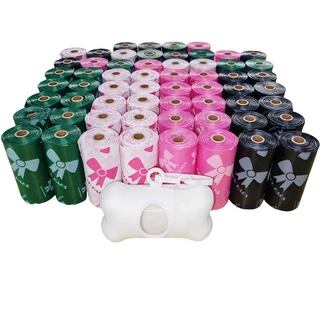 900/660/300 카운트 슈퍼 두꺼운 개 똥 가방 뼈 디스펜서 포함 누출 방지 애완 동물 폐기물 편리한 청소 용, 05 30 rolls1 bone, 01 Mix