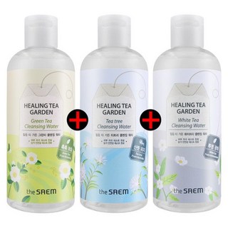 2개+1 더샘 힐링티 가든 클렌징워터 3종 - 2.티트리3개, 1개