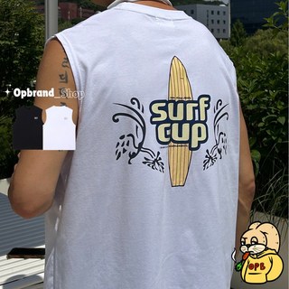 【OPB】SURF衝浪寬肩背心，無袖純棉背心，夏日清爽寬鬆休閒街頭吊嘎