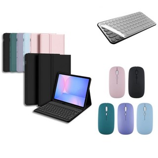 갤럭시탭 S10 FE / S10 FE 플러스 호환 블루투스 키보드 케이스 북커버 무선 마우스 S펜슬 수납 SM-X520N X526N X620N X626N 아이친구, 핑크