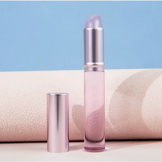 玫瑰石按摩滾輪美容棒，臉部眼部按摩器，便攜玫瑰金時尚護膚工具, 1個, 紫色