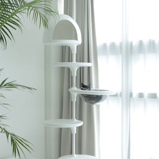 가또페로 화이트폴 국산 고양이 변색없는 알루미늄 캣폴 캣타워 높이조절가능, 1개, 폴대만