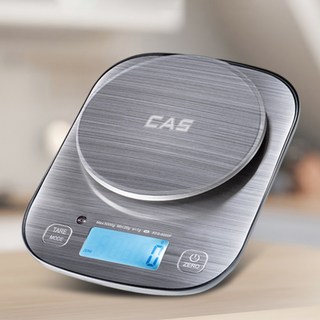 CAS 디지털 주방저울 5kg 요리 베이킹 1g정밀계량, 5000F, 실버그레이