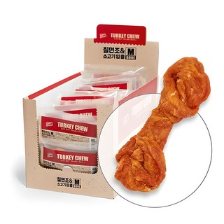 슈퍼츄 강아지 터키츄 건조간식 본M, 혼합맛(칠면조/소고기), 32g, 10개