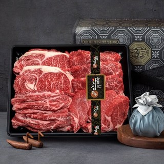 [진솔]농협안심한우 1등급 트레이 구이세트 5호 1.2kg(등심300g+채끝300g+안심300g+특수부위300g), 1세트