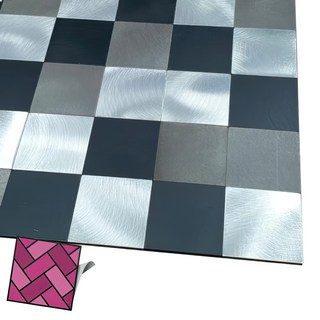 붙이는 데코타일 바닥 주방 거실 두께4mm 혼합사각 아트월 카페 뚝딱타일, 1개