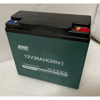超威ebike battery 12v25 25ah 鉛酸電池 電動機車自行車電池 (附螺絲) 可貨到付款, 1個