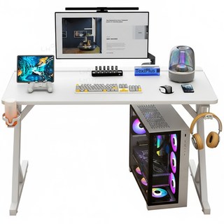 내일내꺼 Z자형 게이밍 컴퓨터 책상 ZD001, 화이트