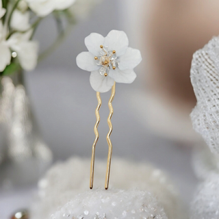 쥬얼포레 국내생산 프리미엄 파란 쑥부쟁이 혼주뒤꽂이 혼주머리장식 헤어코사지 한복비녀 웨딩헤어핀 한복머리장식 혼주 결혼식 뒤꽂이