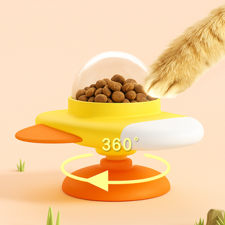 펫쭈 강아지 고양이 반려동물 노즈워크 장난감 간식 스낵볼 간식볼, 1개, 옐로우