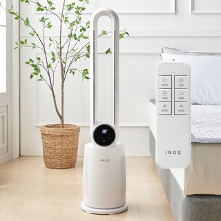 저소음 고성능 BLDC모터 타워형 날개없는선풍기 리모컨형가정용선풍기 타워형선풍기, 1박스, 단품