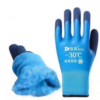 겨울 작업 장갑 두껍게 기모 방수 보온 방한장갑 내마모성 미끄럼방지 고무 코팅장갑 남성용 여성용, 남자, 20개