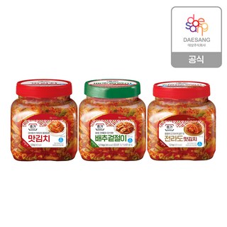 종가 배추겉절이1.1kg+맛김치1.2kg+전라도맛김치1.2kg (총3.5kg), 1세트, 3.5kg