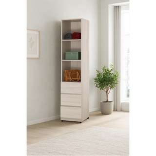 賀雅家居 里斯特 衣櫥 2.7尺單吊/2.7尺收納/1.3尺三抽 奶油風工廠直營, 1.3 尺三抽衣櫥 附活動隔板×2