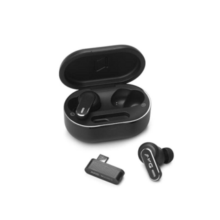 AKG N5 智慧對話 USB-C Dongle連接 IP54防水防塵 自適應降噪 真無線 藍牙 耳機 金曲音響, 黑色