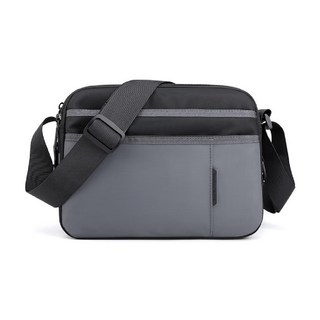 O 斜揹包 男 大容量 多收納 防潑水 單肩包 側揹包 機能側揹包, 升級⭐灰