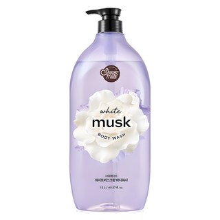 샤워메이트 내추럴 바디워시 화이트머스크향, 1.2L, 1개
