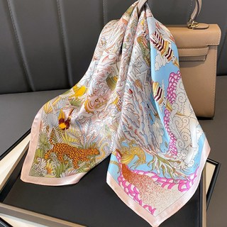 100%桑蠶絲絲巾65*65cm女真絲方巾春秋季薄款圍巾頭巾時尚領巾高檔禮品母親節禮物