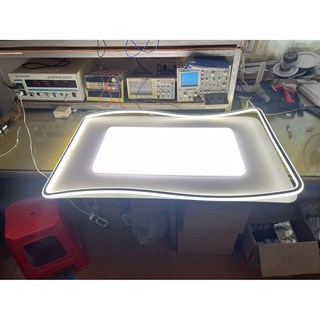 萬光 LED 超薄吸頂燈 客廳臥室書房適用, 黑色, 110CM160W無極調光, 白色