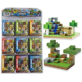 픽셀 큐브 자석블럭 6개세트 마인크래프트 블럭마인크래프트 블록