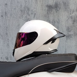 ORZ 賽車安全帽 3C認證 全罩式機車頭盔, 仿碳纖（茶鏡）,XL