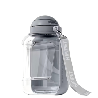 귀월미 반려동물 2in1 멀티 휴대용 물병1000ml, 1개, 그레이