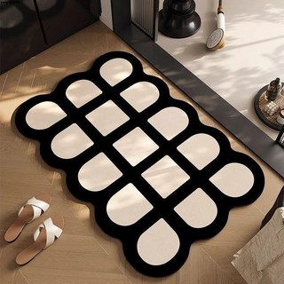 吸水硅藻土地墊，浴室防滑腳墊，速乾地毯，簡約衛生間廁所地墊, 【黑加侖】軟硅藻泥,體驗裝【30*40】慎拍