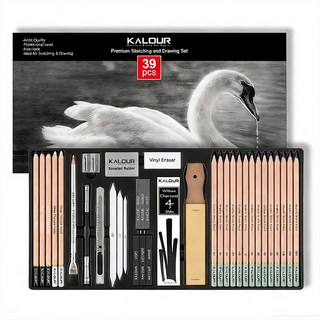 혜신 39종 종합 드로잉 셋트 스케치 연필 세트, 1세트, 39개