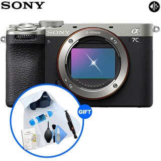 [포토리뷰이벤트] 소니 A7C2 BODY (ILCE-7CM2) + 입문용 5종 패키지(렌즈 클리닝펜/포켓융/청소키트/리더기/보호필름), 실버