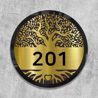 카시드 ROTREE 돈나무 돈들어오는 호실판 호수판 각인 음각 입체 숫자판 호실표시 호실번호 호수번호 룸넘버 방번호 방문번호 도어사인 아파트 현관문 빌라 원룸 오피스텔 호텔 모텔, 골드(황동), 입체숫자로 제작
