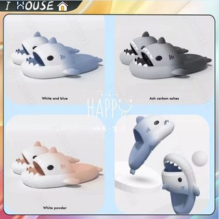 星光鯊魚漸變色EVA防滑情侶拖鞋 - 厚底踩屎感浴室居家室內拖鞋, 鯊魚拖鞋星光系列/奶黃橙,36-37