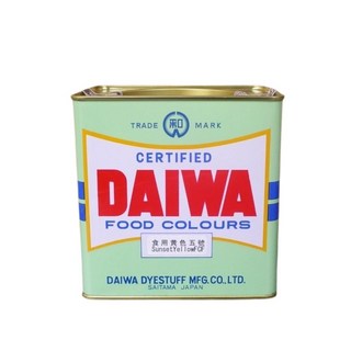 DAIWA食用色素黃色五號，烘焙專用，色彩鮮明，適用於蛋糕、餅乾、糖霜, 500g, 1個