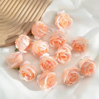 嗨購 Y 4釐米仿真小花苞 DIY手工胸花手腕花配件材料 節日裝飾玫瑰花苞, 淺橘, 1個