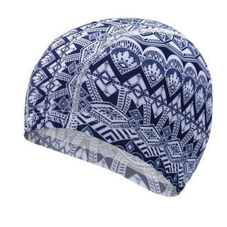 溫泉不勒頭游泳帽花色純色布泳帽大號游泳帽成人男士女士兒童通用, 藍色-22, 1個