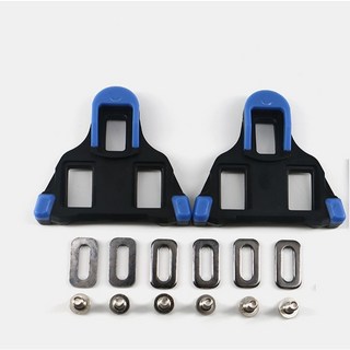 6度公路自行車自鎖腳踏鎖片兼容SHIMANO SPD SL 公路車鎖鞋扣片 SPD系統6度, 1個, 2度-藍色