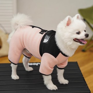 강아지 겨울 웰론 멋진 점프슈트, 1개, 핑크