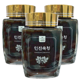 약초인 인진쑥청 대용량 국산 인진쑥 진액 무설탕, 500g, 3개