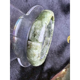 綠髮晶手鐲 獨特髮絲紋理 時尚百搭 清新能量飾品