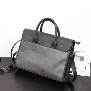 satrbuysell TW 手提公務包 - 大容量格子肩背包/電腦包, 時尚手提包(可側背)-3232/灰色