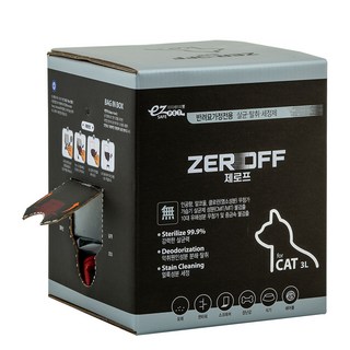 이지세이프펫 제로프 고양이전용 소독 탈취제 3L, 1개