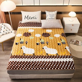 【櫥窗好物】台灣出貨 法蘭絨床墊雙人床家用榻榻米床墊學生單人床墊可折疊水洗打地鋪墊, 恐龍【法蘭絨】可水洗,寬90/長190cm（學生上下鋪）