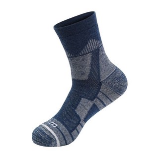 SANTO 專業登山襪 加厚長筒 毛巾底 防臭襪 運動襪 保暖襪 速乾吸汗 舒適, 男款藍色, 1個