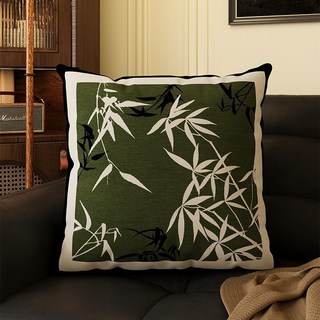 復古輕奢綠色抱枕美式復古抱枕中古風美拉德沙發靠背墊牀頭軟靠枕, 1件, 678