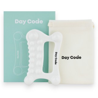 데이코드 세라믹 괄사 마사지기 림프순환 얼굴 바디 붓기 승모근 도자기, 1개, 화이트