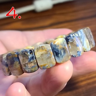 彼得石玉化手排手鍊 地球紋風暴石手環 獨特紋理 13x9mm