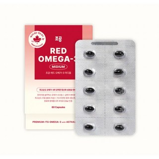 【韓國朝貢】紅色魚油 中大型寵物用 60粒, 1個
