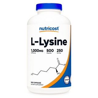 뉴트리코스트 L-라이신 1000mg 500캡슐, 500정, 1개