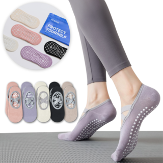 핀솔 논슬립 여성 필라테스 양말 스포츠 여자 요가 5종세트