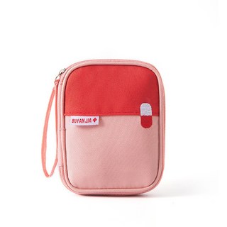 旅行醫藥包 外出藥袋 戶外急救包 便攜急救包 車載家用急救箱 地震救援醫療應急醫藥包用品, 粉色(不含藥品), 1個